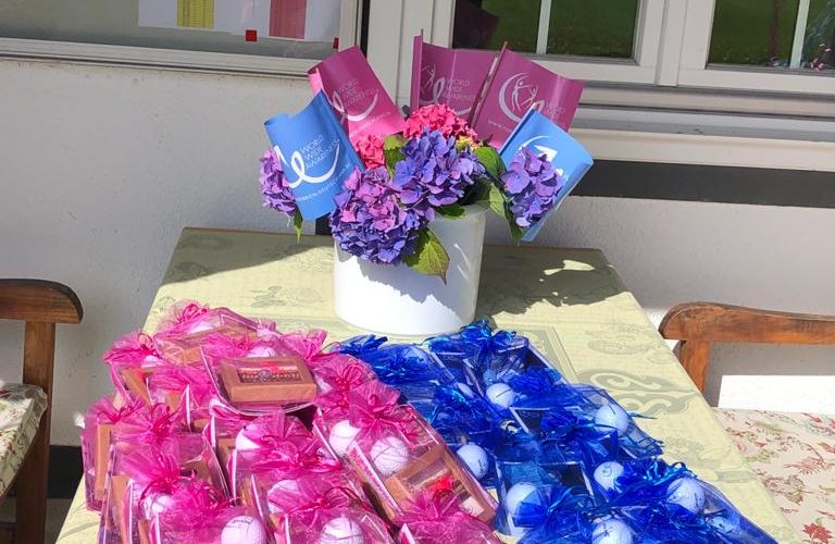 pink und blue ribbon